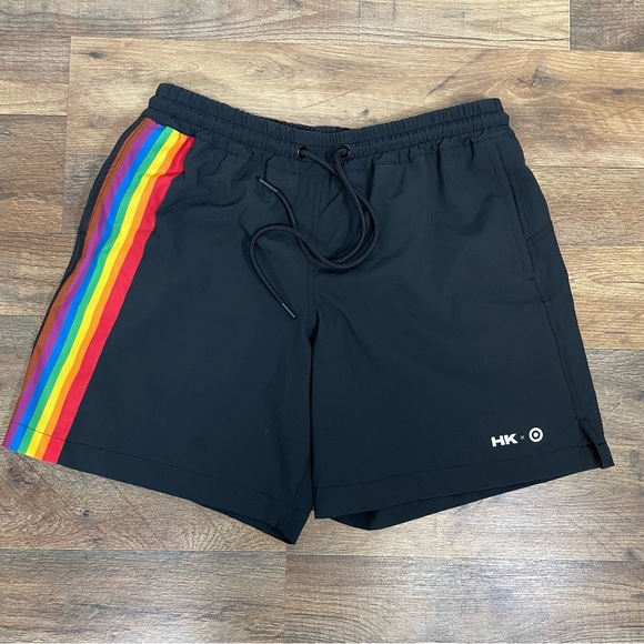 Humankind and Target Collaboration Black Shorts w/ Rainbow Leg Size M - Picture 2 of 7